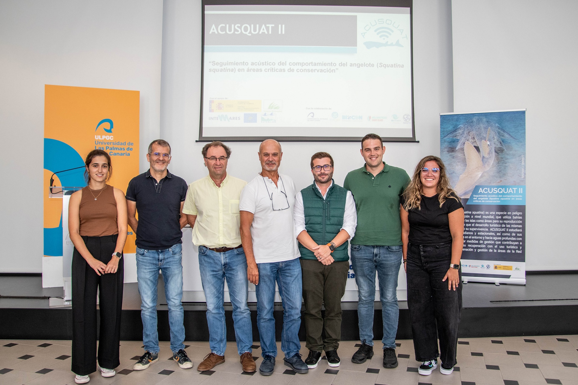 The ACUSQUAT II project lead by ULPGC, analyse the migratory patterns of the angelsharks in the Canary Islands