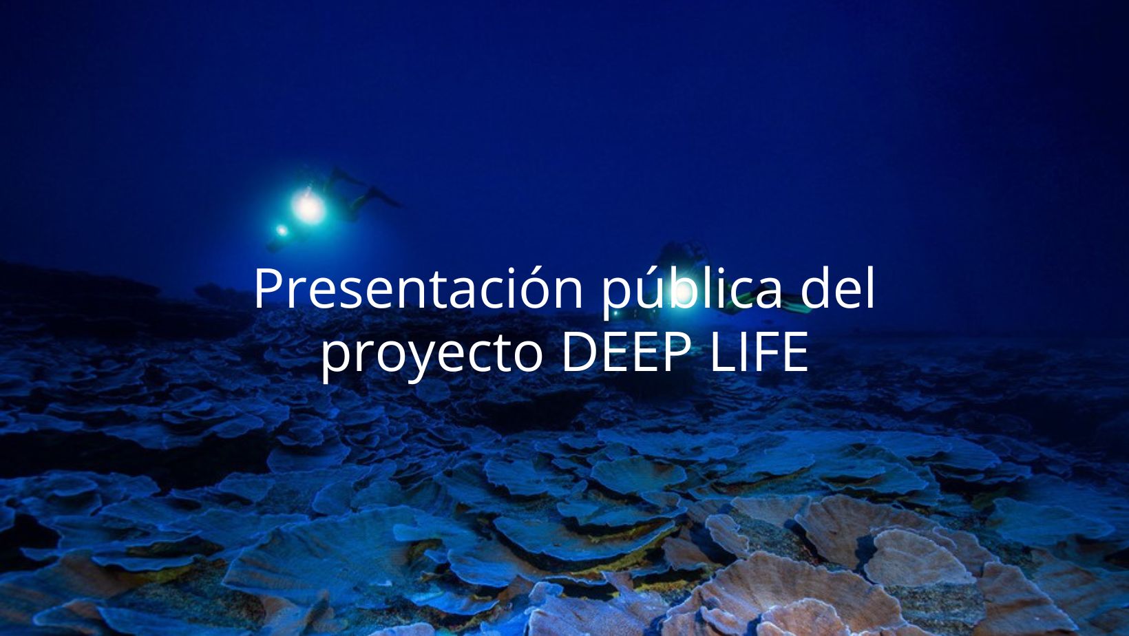 Presentación pública del proyecto DEEP LIFE
