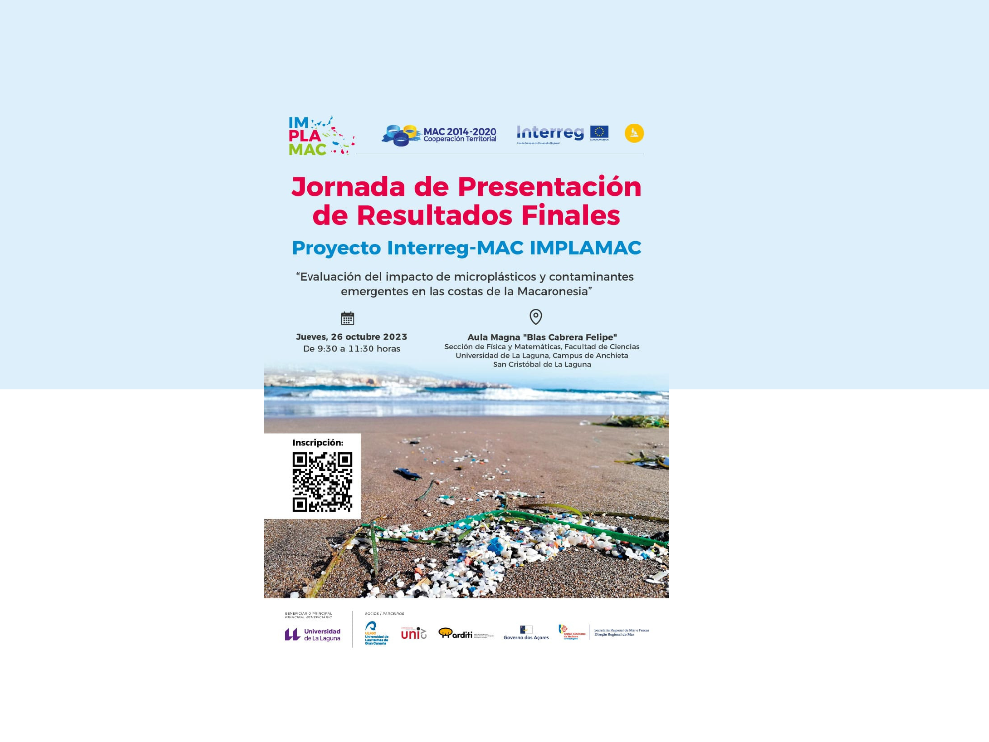 Proyecto Interreg-MAC IMPLAMAC: Jornada de Presentación de Resultados FINALES